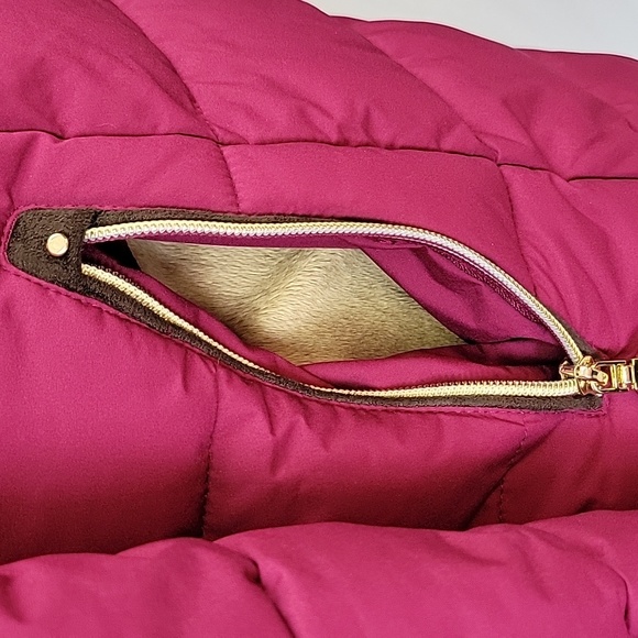 Halitech Hooded Puffer Coat Magenta Size Small - Picture 10 of 15